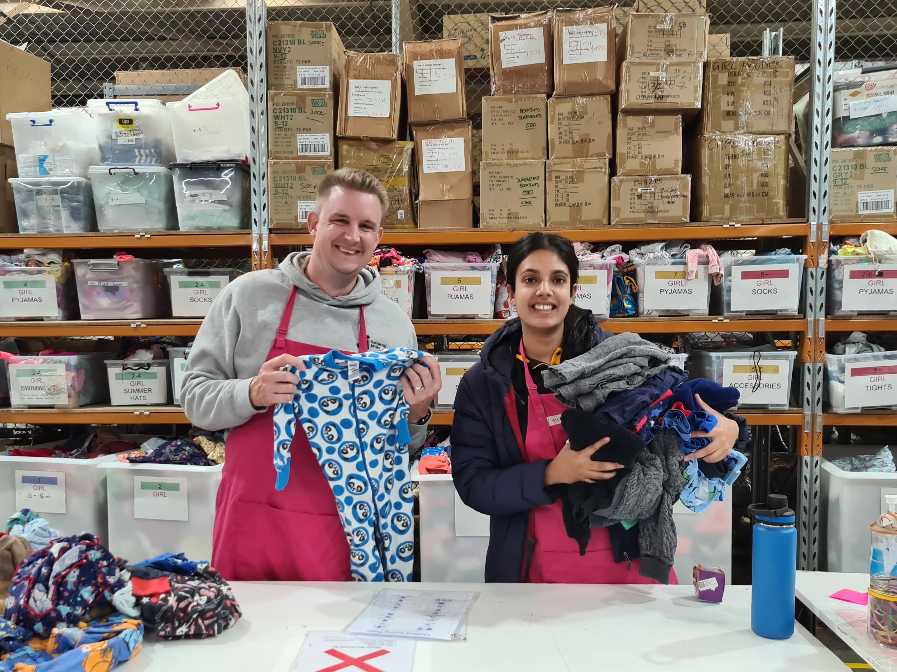 Employees volunteering